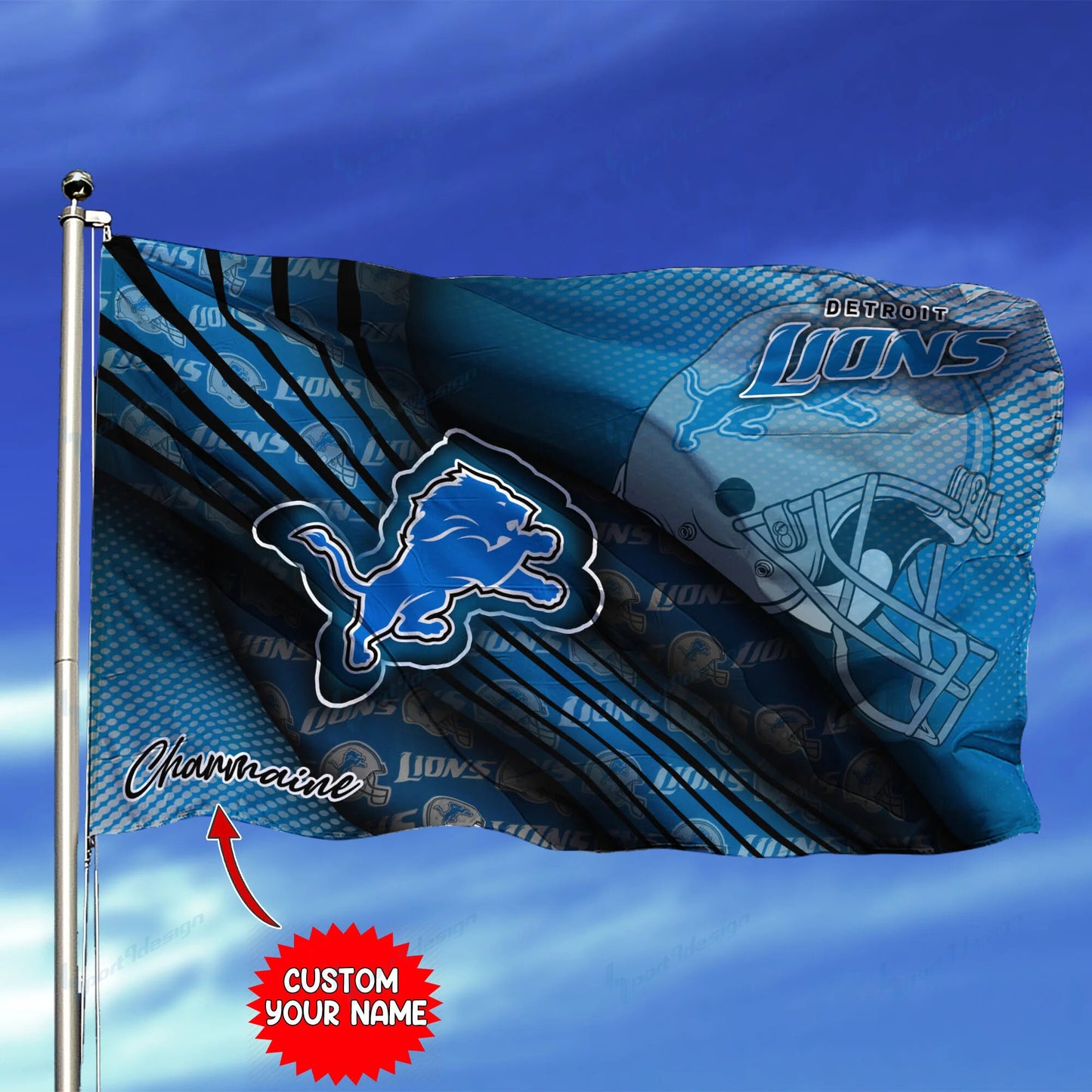 Detroit Lions Personalized Flag 216