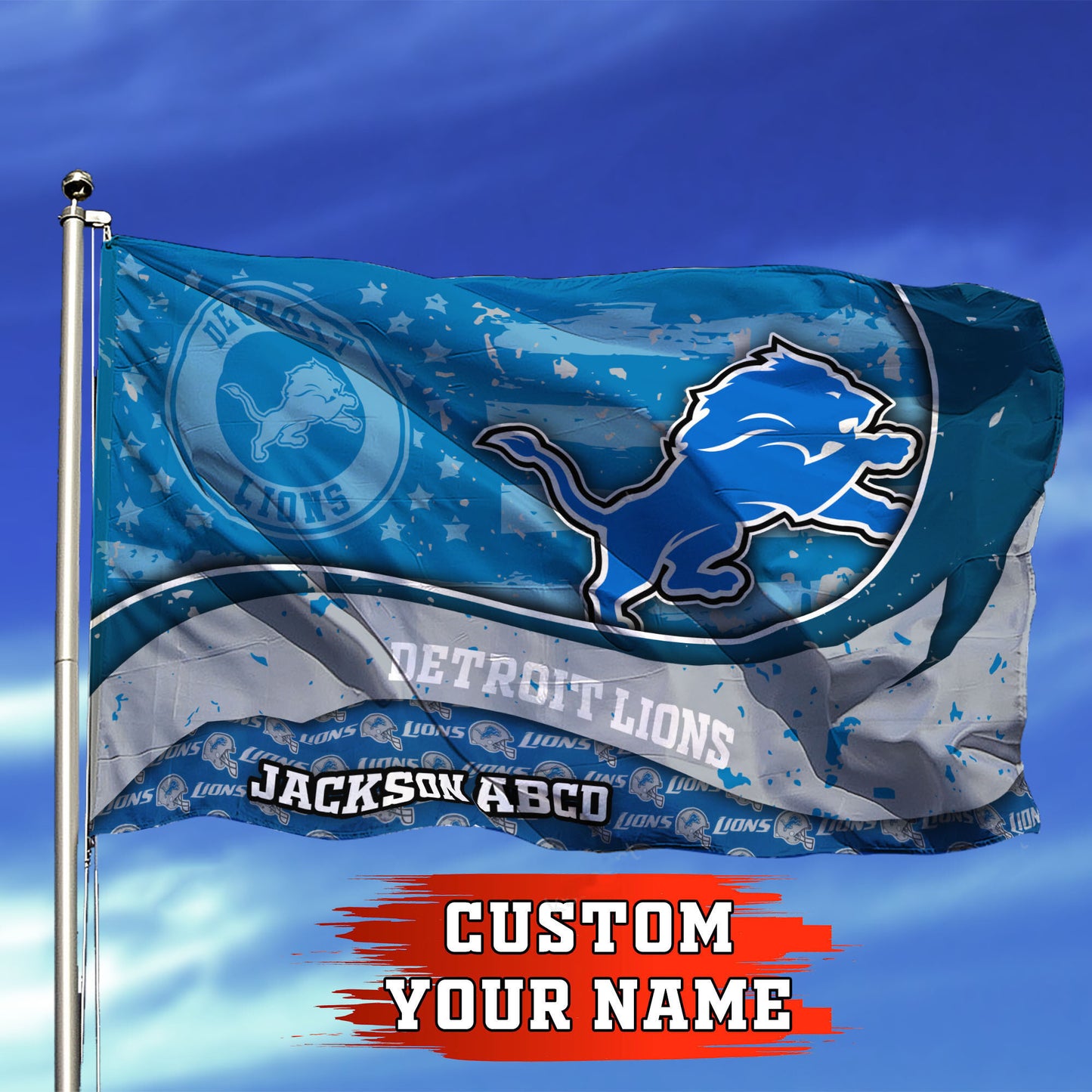 Detroit Lions Personalized Flag 315