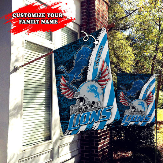 Detroit Lions Personalized Flag 452