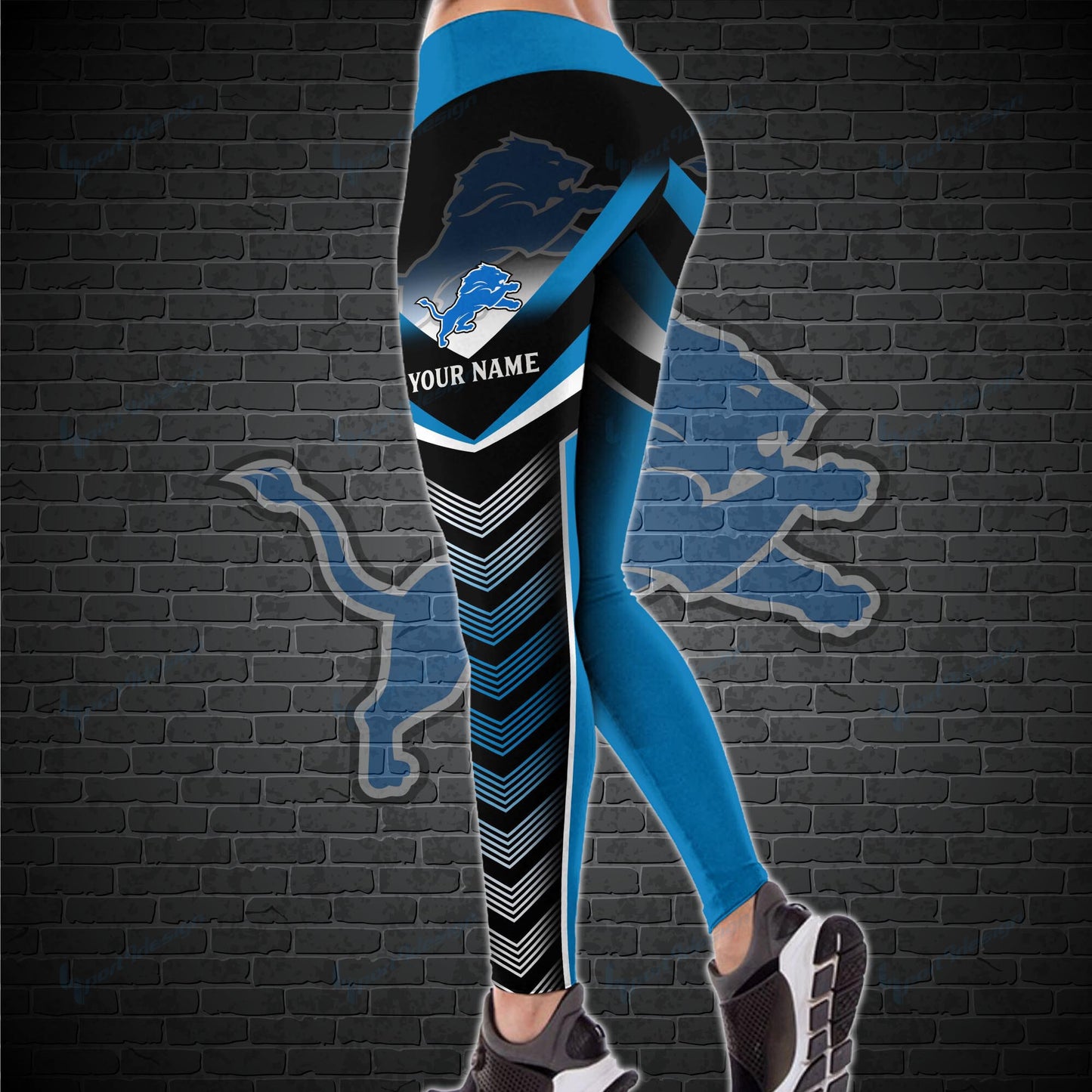 Detroit Lions Personalized Leggings And Tank Top BG09