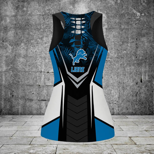 Detroit Lions Personalized Leggings And Tank Top BG100