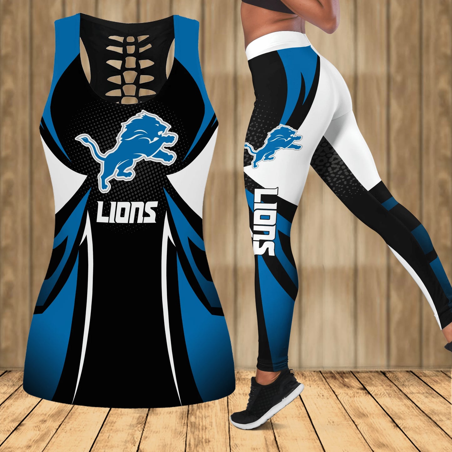 Detroit Lions Personalized Leggings And Tank Top BG103