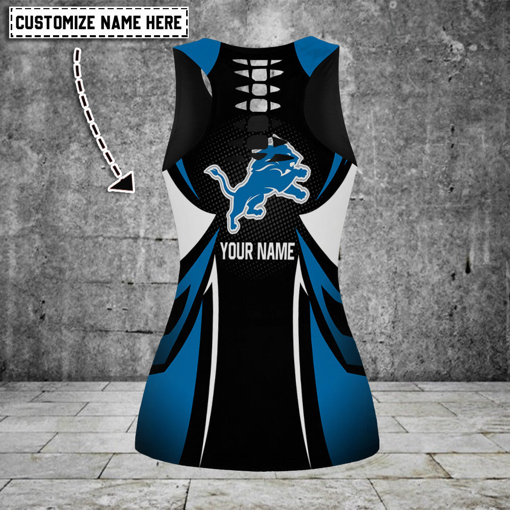 Detroit Lions Personalized Leggings And Tank Top BG103