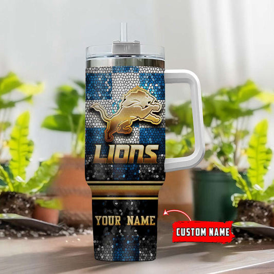 Detroit Lions Personalized Limited Edition Sport Fan Gift 40oz Tumbler AZC40OZT089