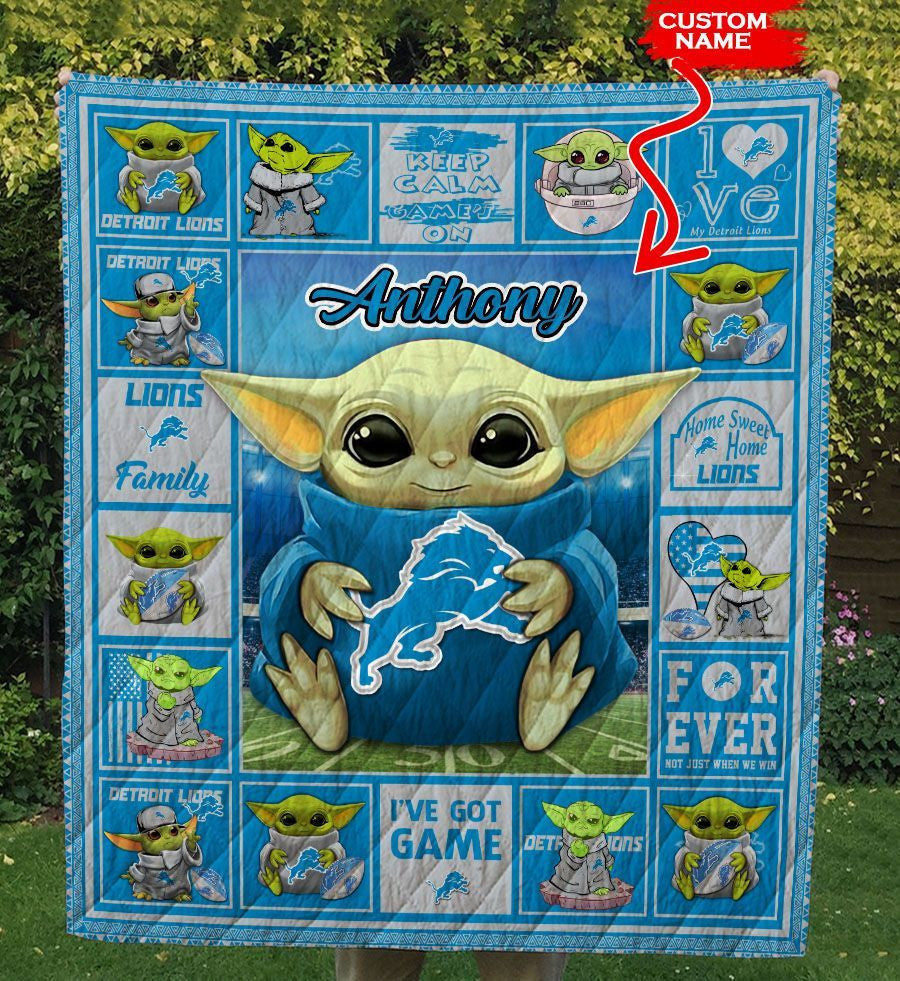 Detroit Lions Personalized Premium Quilt BG13