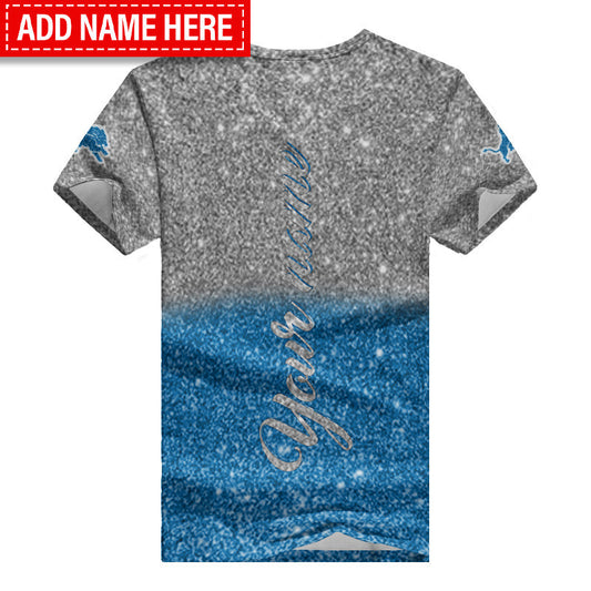 Detroit Lions Personalized Summer V-neck Women T-shirt BG39