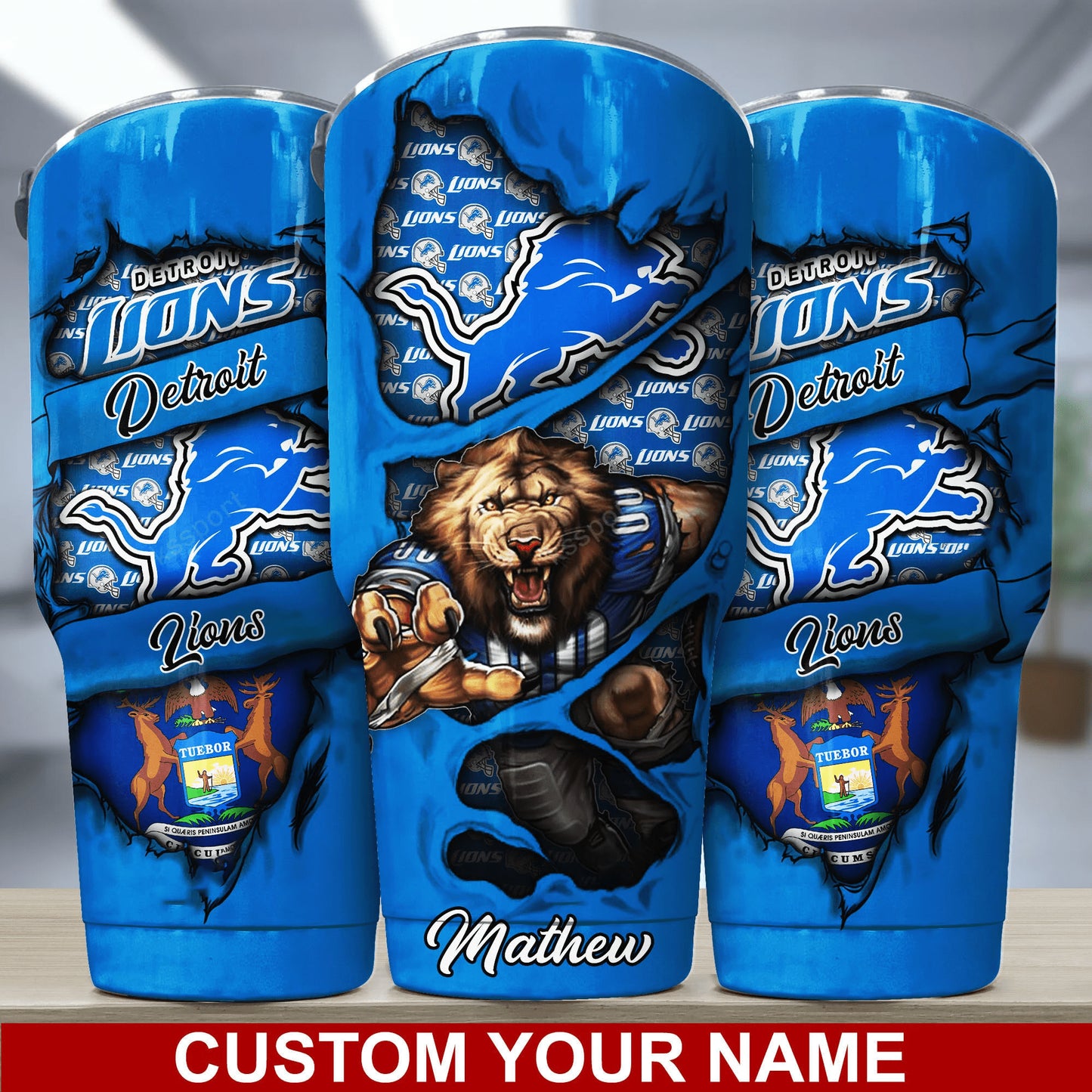 Detroit Lions Personalized Tumbler BG231