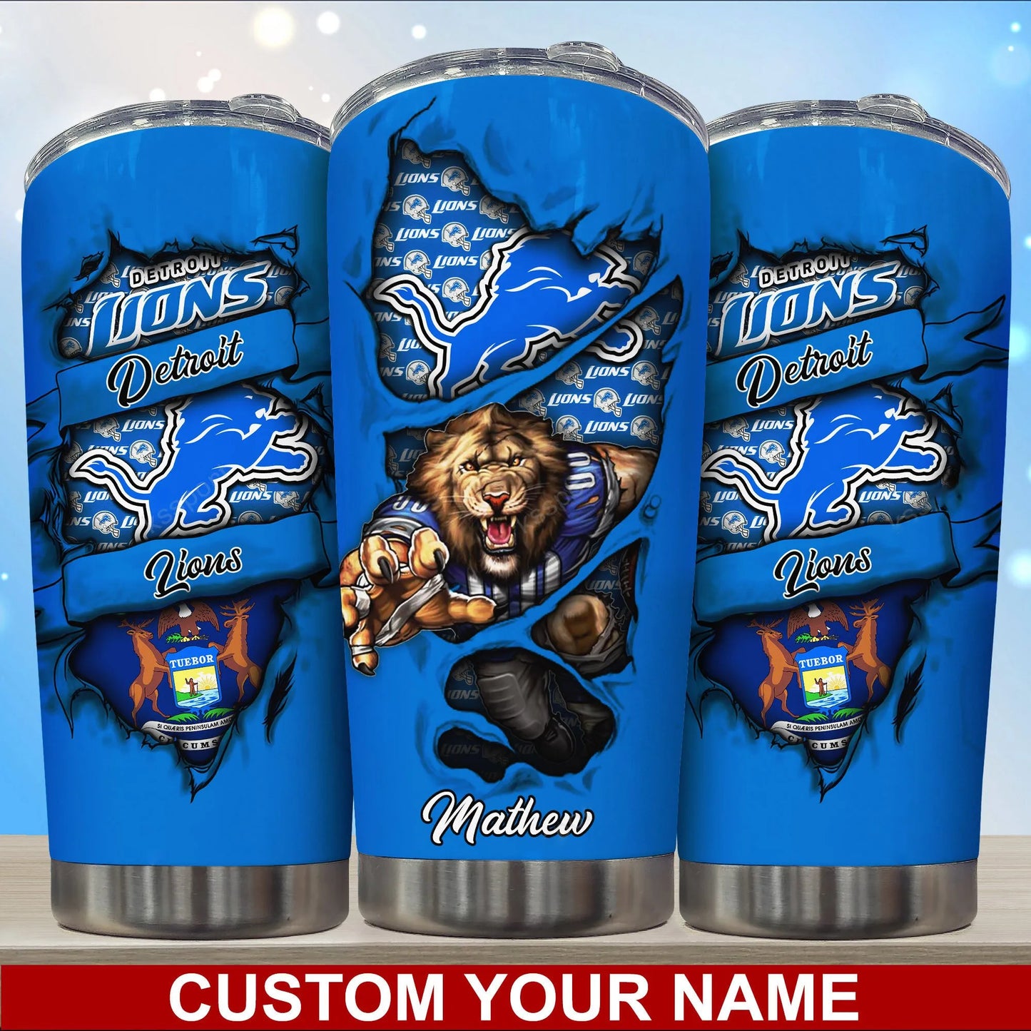 Detroit Lions Personalized Tumbler BG231