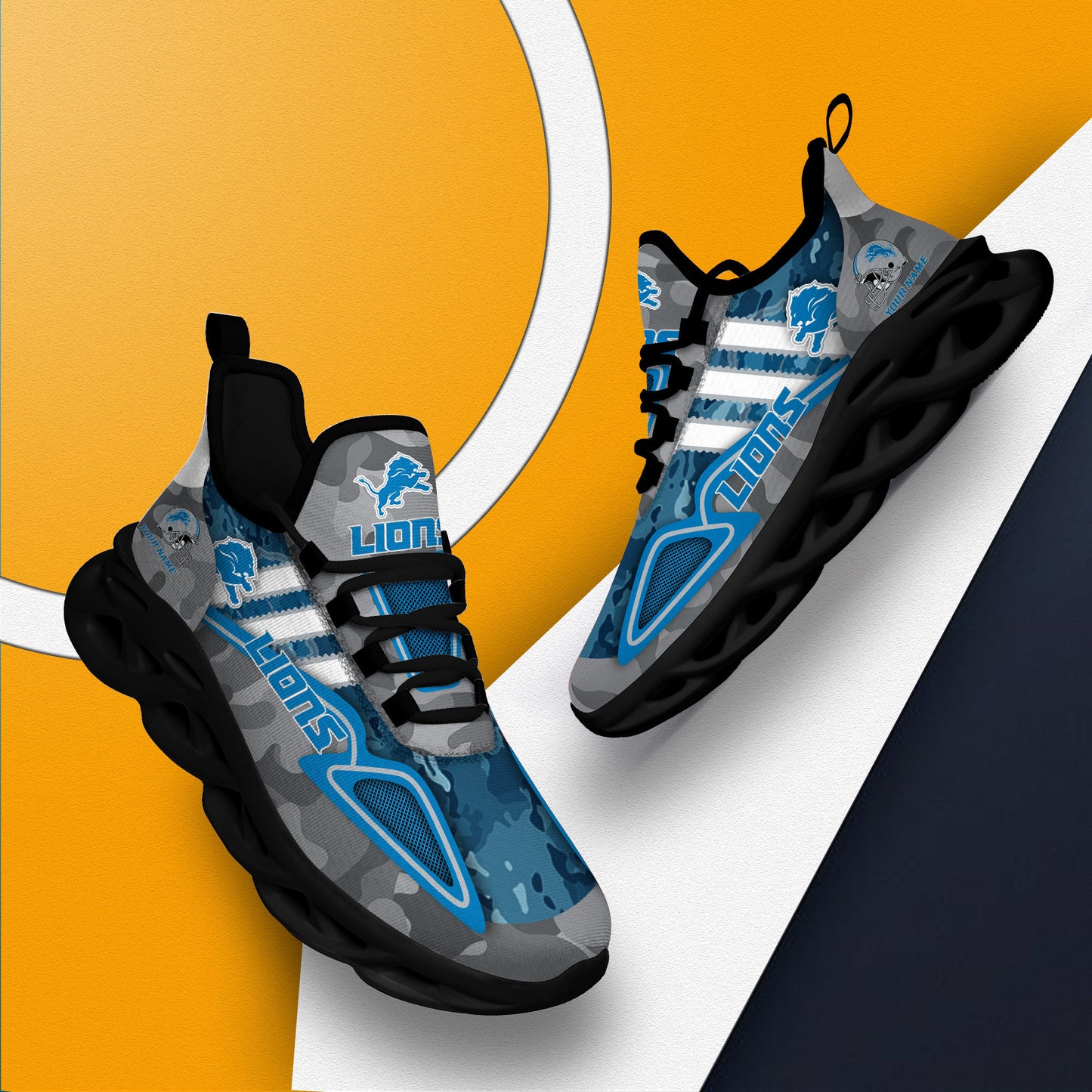Detroit Lions Personalized Yezy Running Sneakers BB242