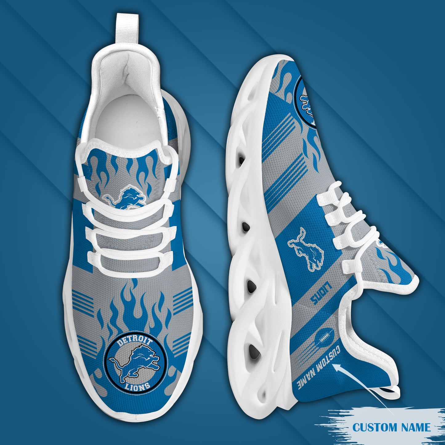 Detroit Lions Personalized Yezy Running Sneakers BB589