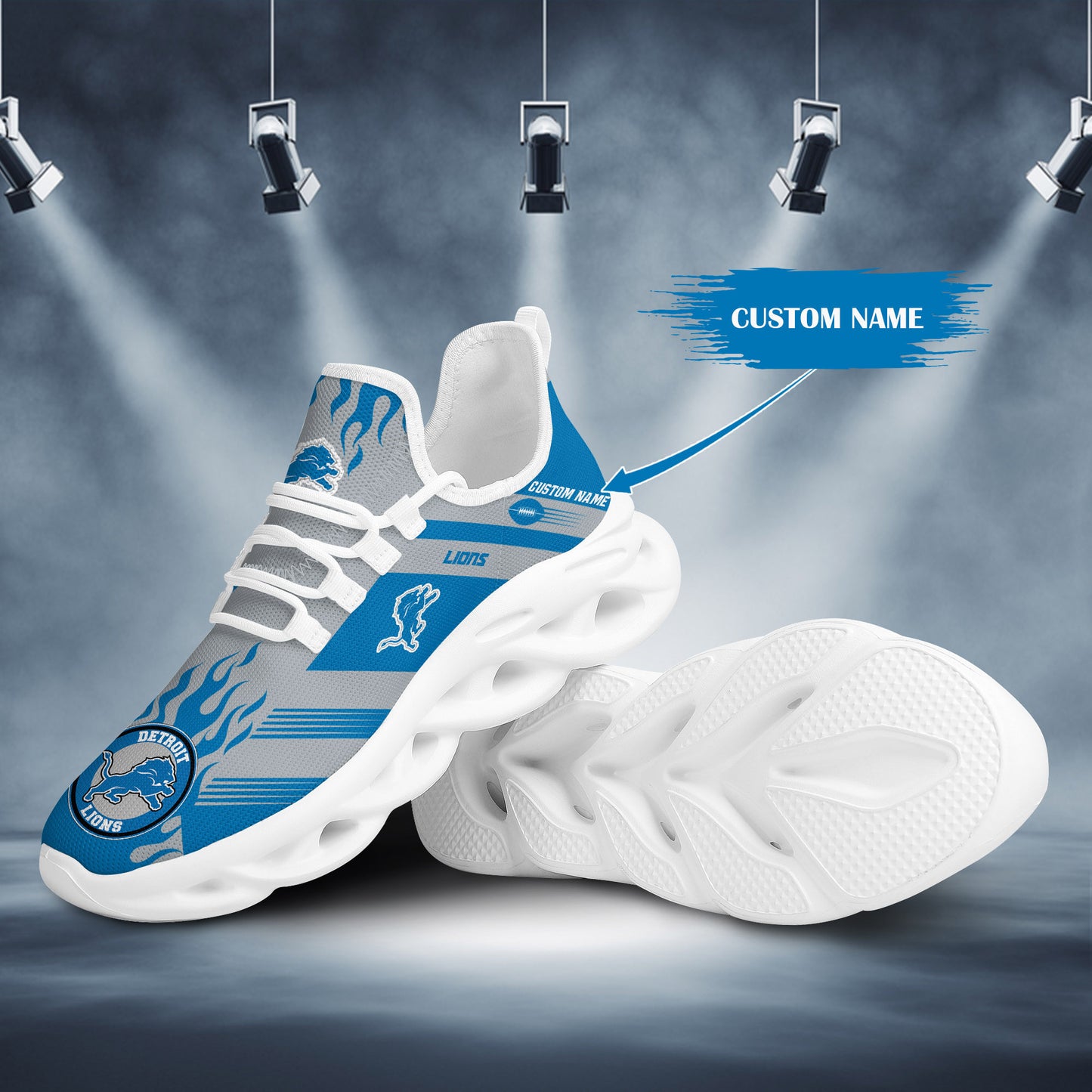 Detroit Lions Personalized Yezy Running Sneakers BB589