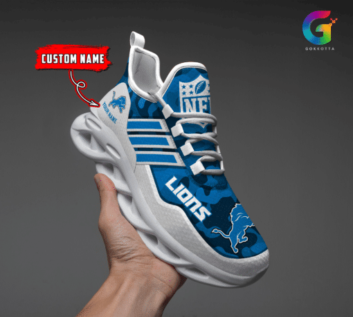 Detroit Lions Personalized Yezy Running Sneakers BG322