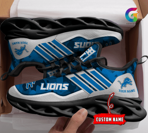 Detroit Lions Personalized Yezy Running Sneakers BG322