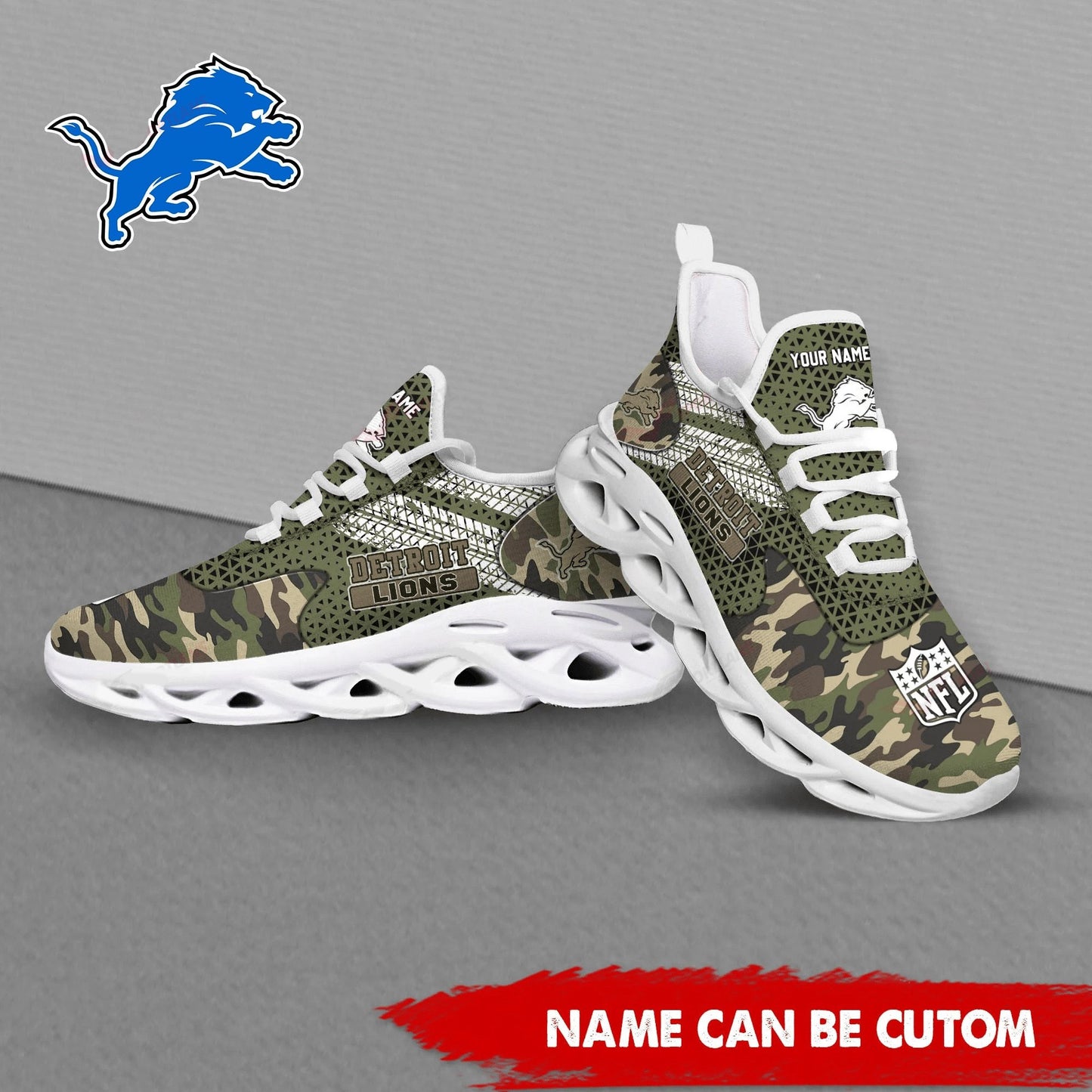 Detroit Lions Personalized Yezy Running Sneakers SPD600