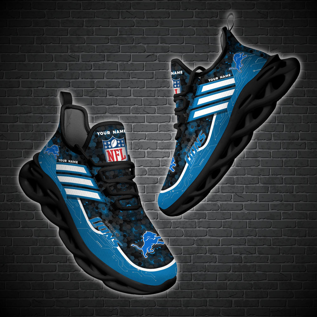 Detroit Lions Personalized Yezy Running Sneakers SPD649