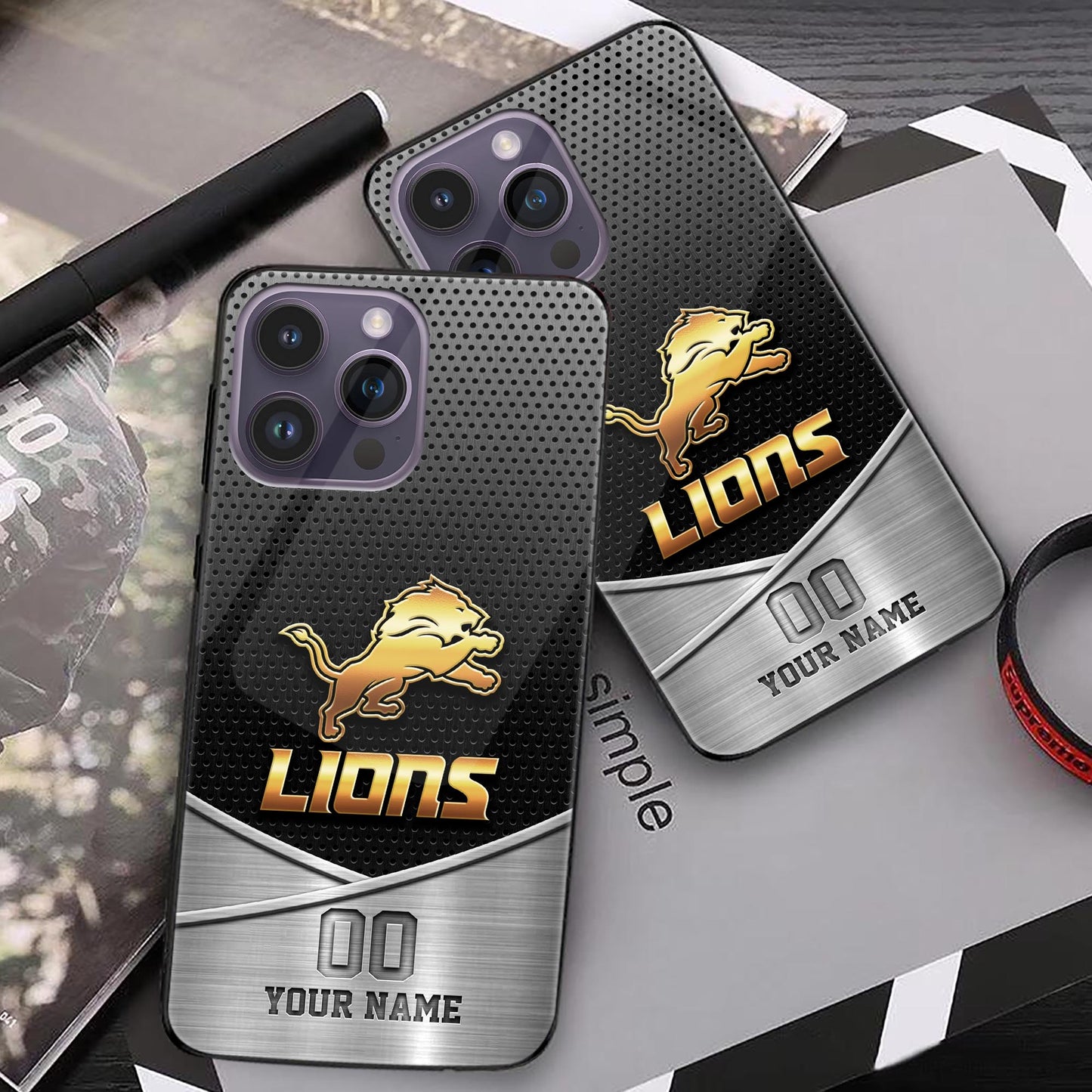 Detroit Lions Personalized Phone Case BGPC068