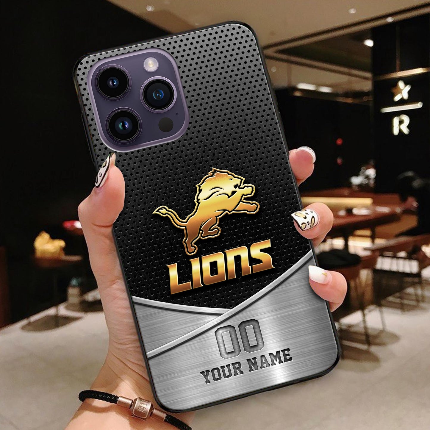 Detroit Lions Personalized Phone Case BGPC068