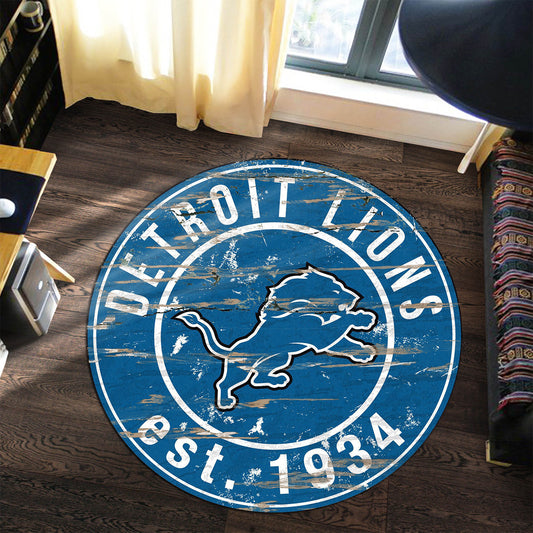 Detroit Lions Round Rug 171