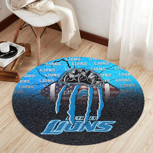 Detroit Lions Round Rug 198