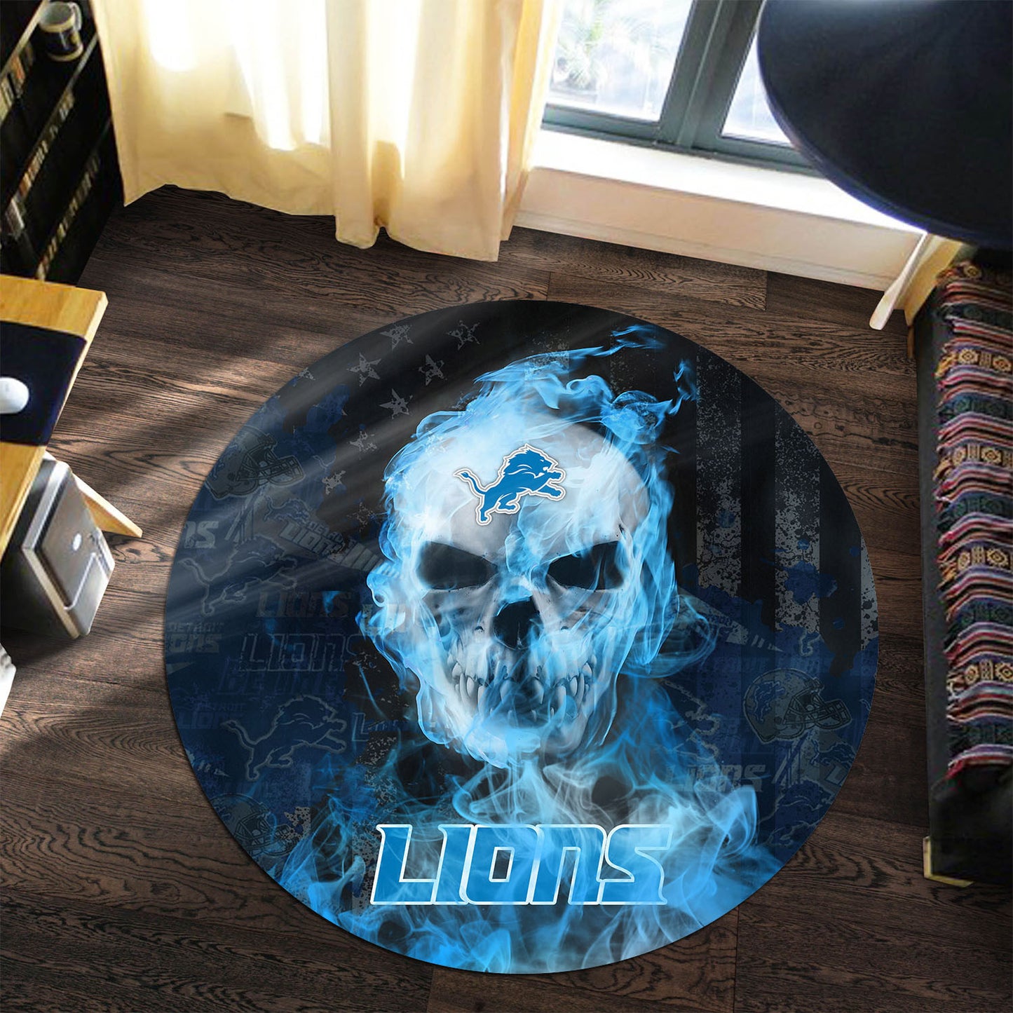 Detroit Lions Round Rug 200