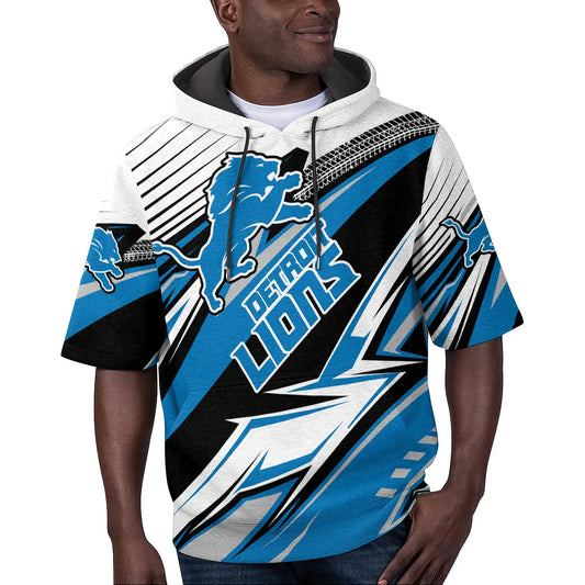 Detroit Lions Short Sleeve Hoodie BG45