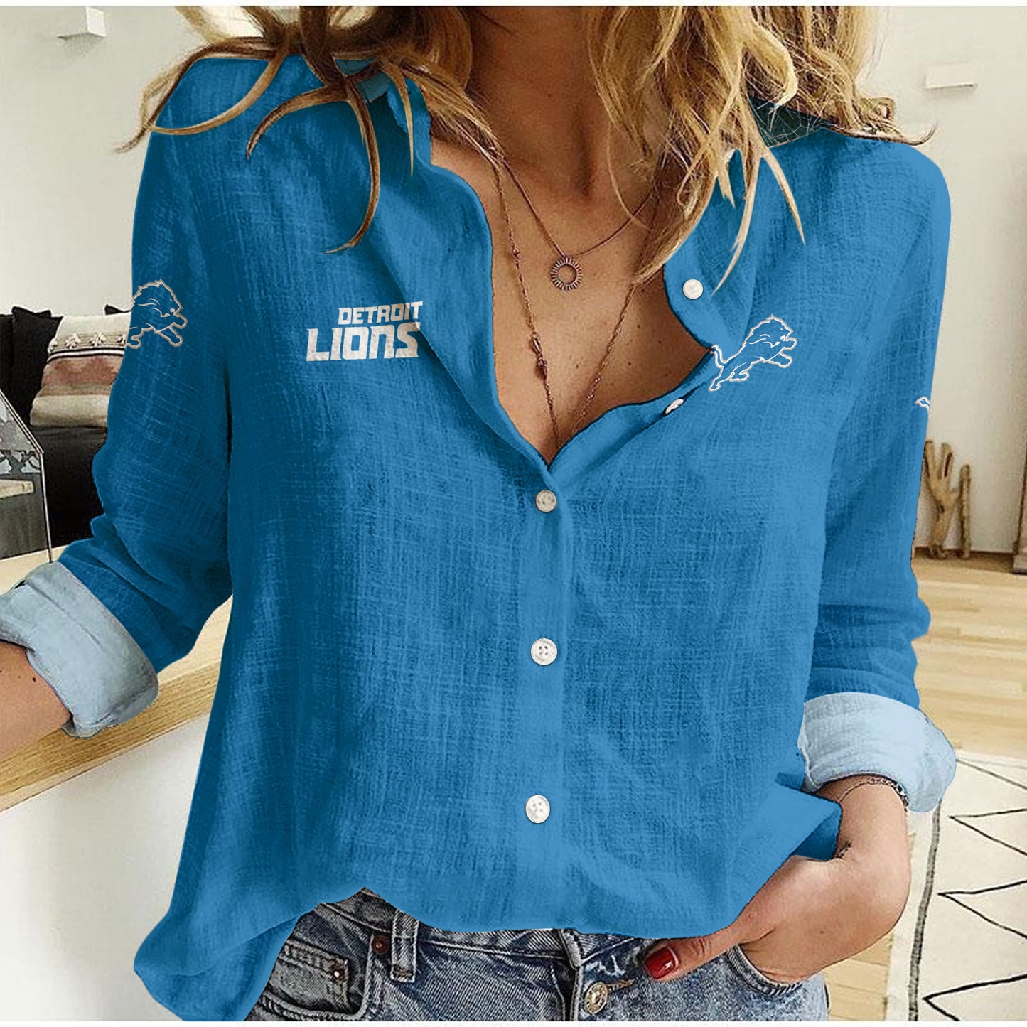 Detroit Lions Woman Shirt BG11