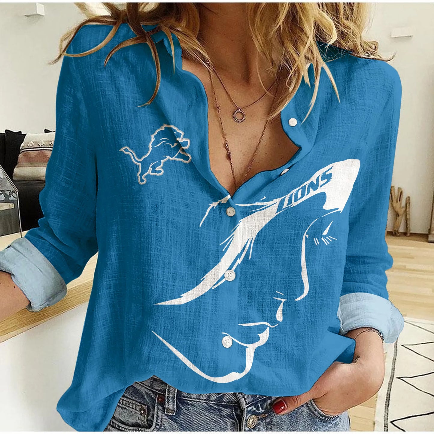 Detroit Lions Woman Shirt BG133