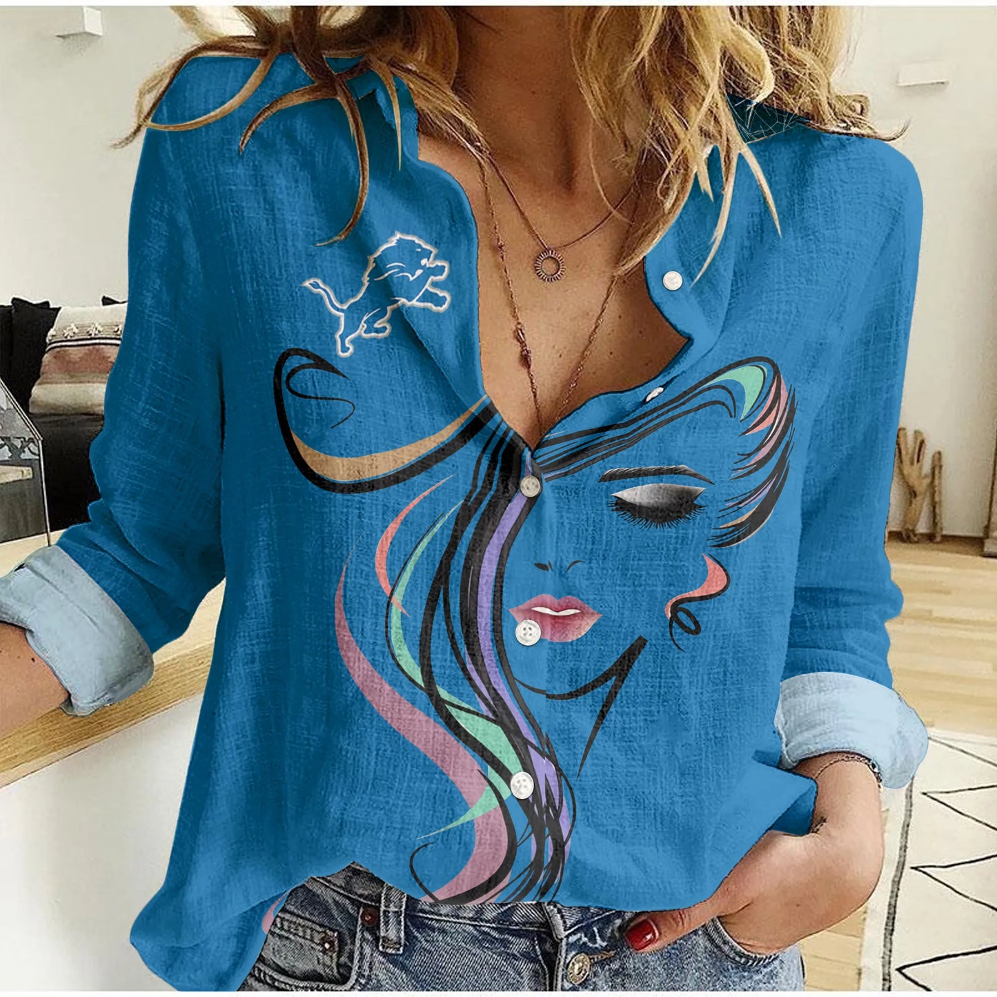 Detroit Lions Woman Shirt BG65