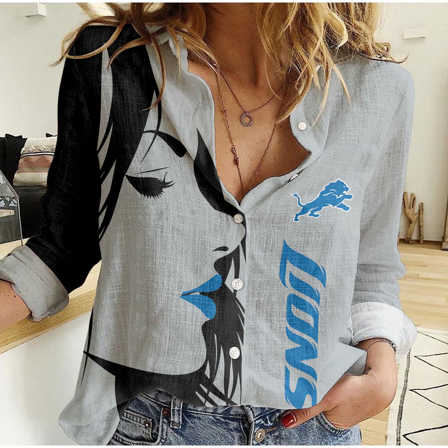 Detroit Lions Woman Shirt BG88