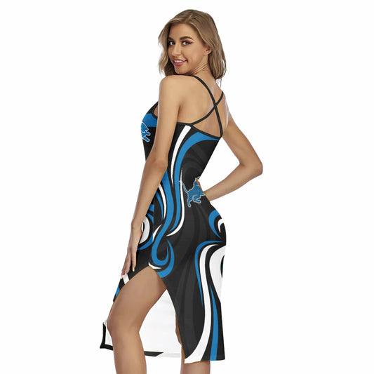 Detroit Lions Women’s Back Cross Cami Dress 38