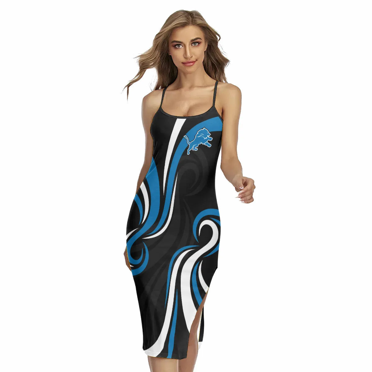 Detroit Lions Women’s Back Cross Cami Dress 38
