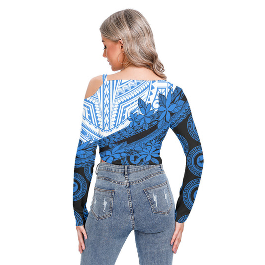 Detroit Lions Women’s One-shoulder Blouse With Drawstring BG01