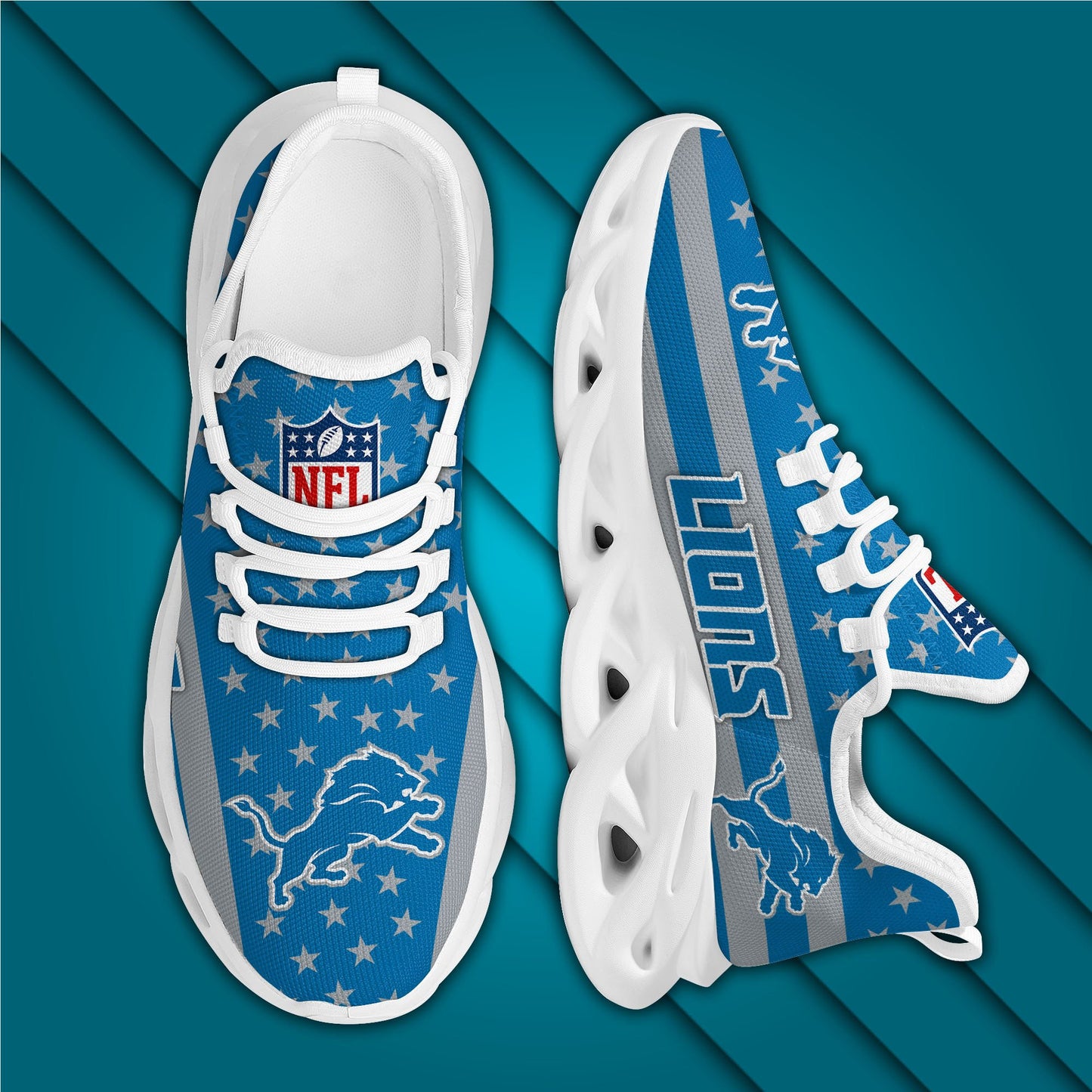 Detroit Lions Yezy Running Sneakers 57