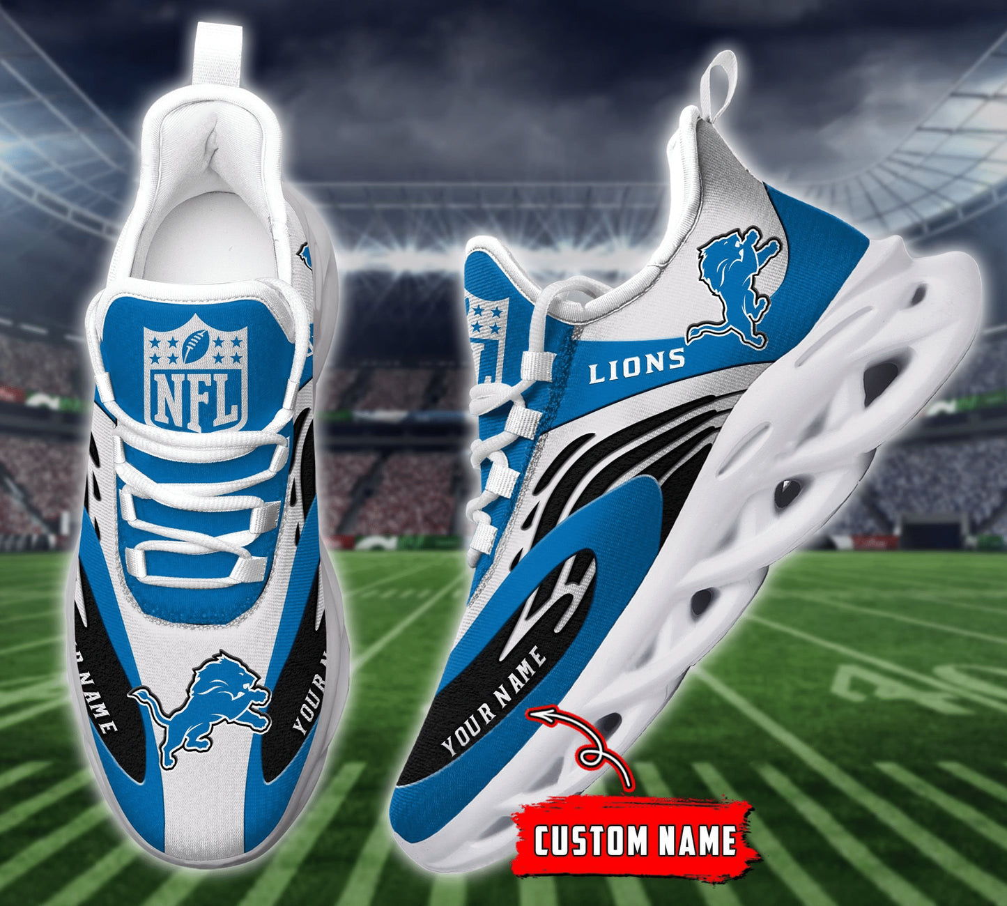 Detroit Lions Yezy Running Sneakers 871