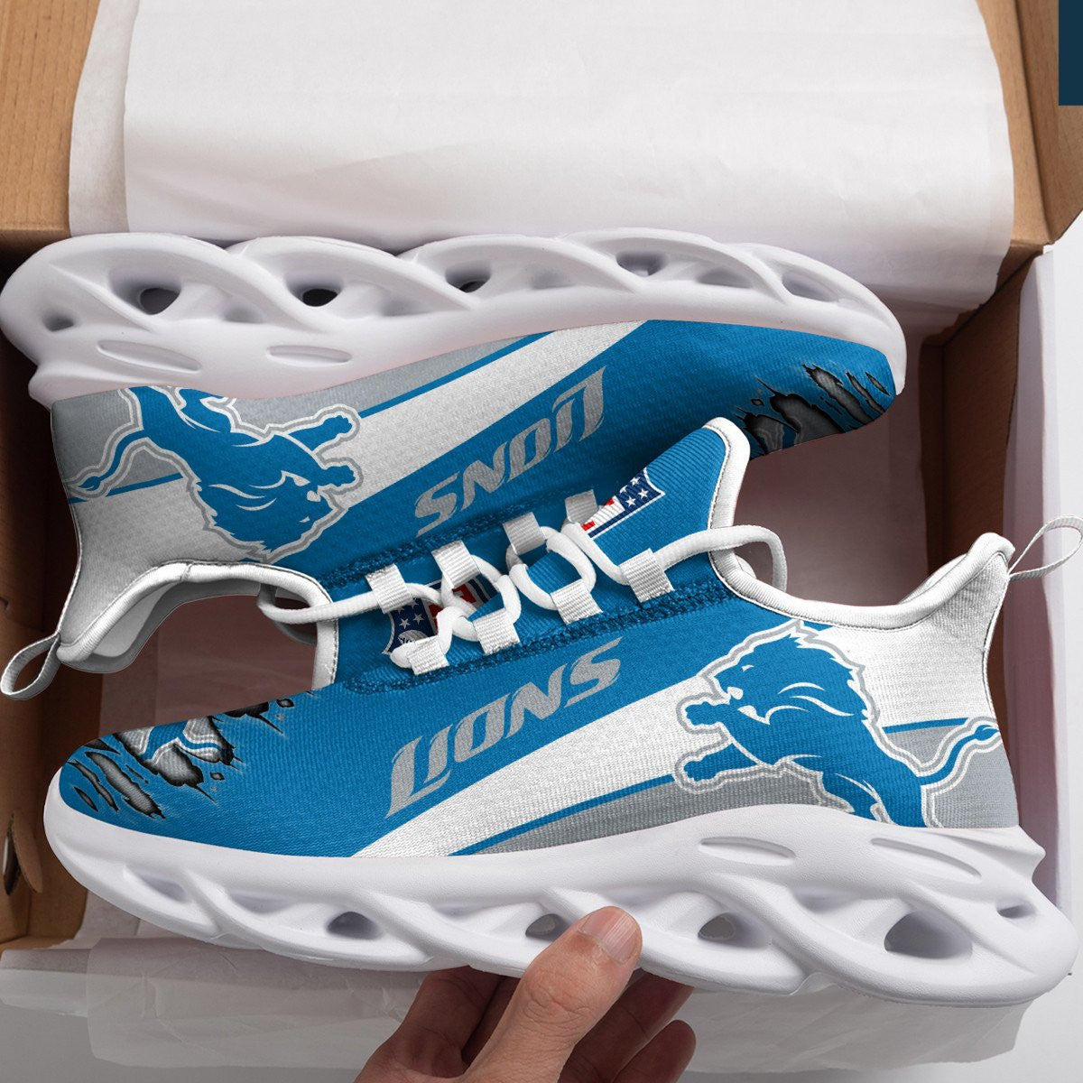Detroit Lions Yezy Running Sneakers 979