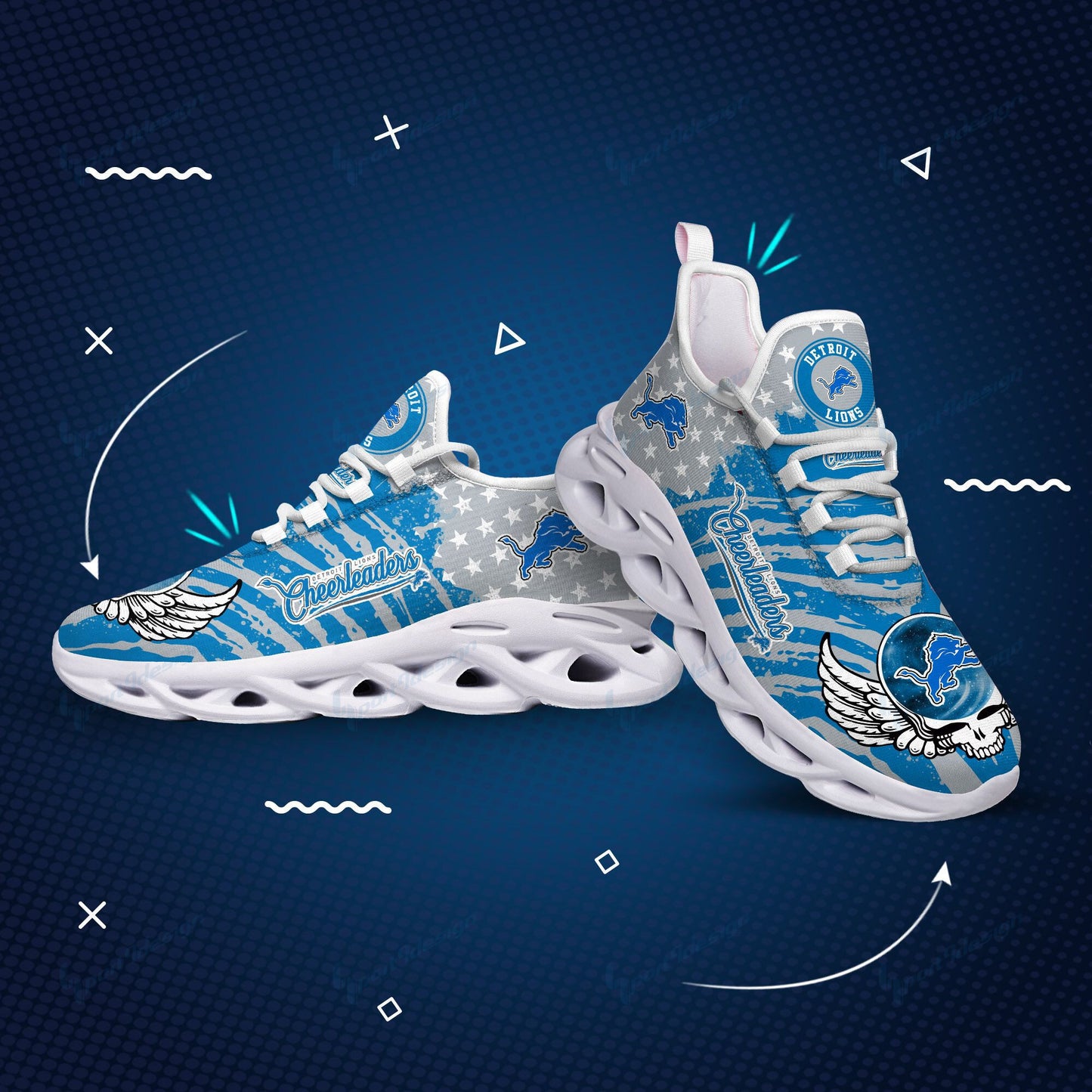 Detroit Lions Yezy Running Sneakers BB763