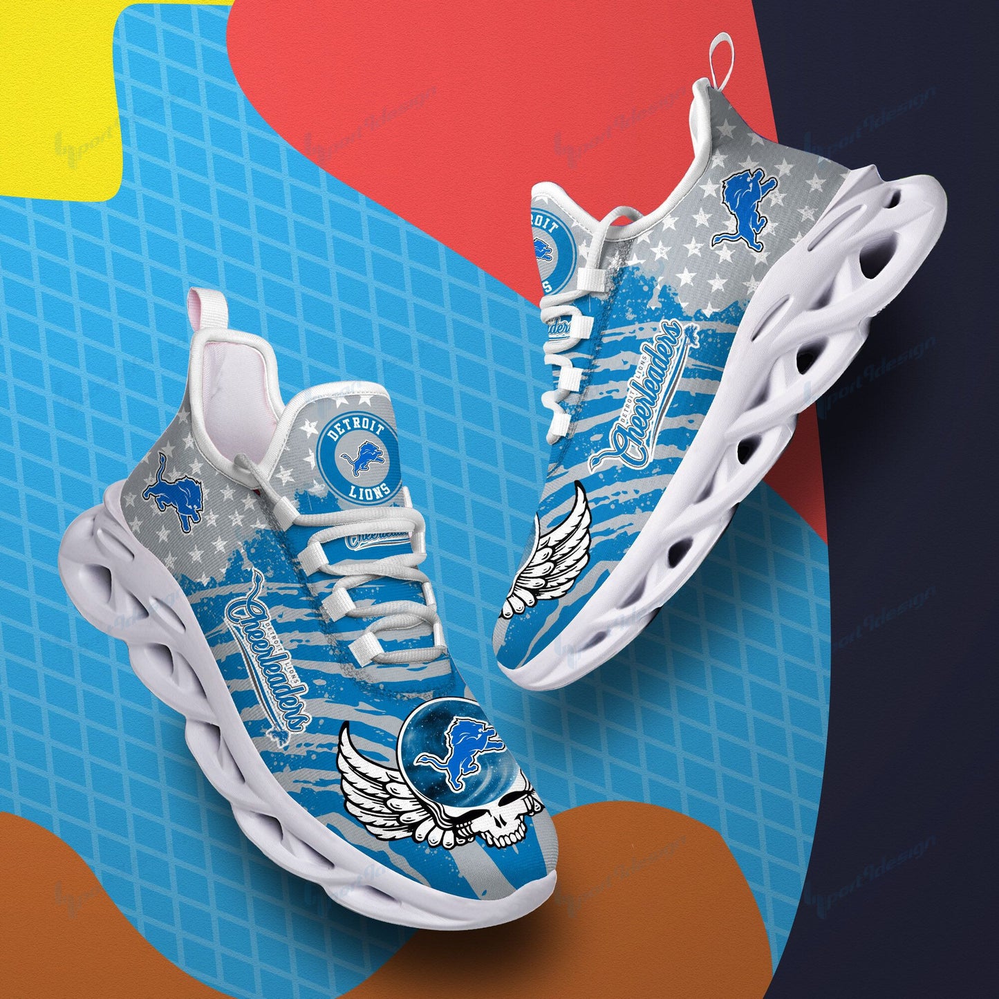 Detroit Lions Yezy Running Sneakers BB763