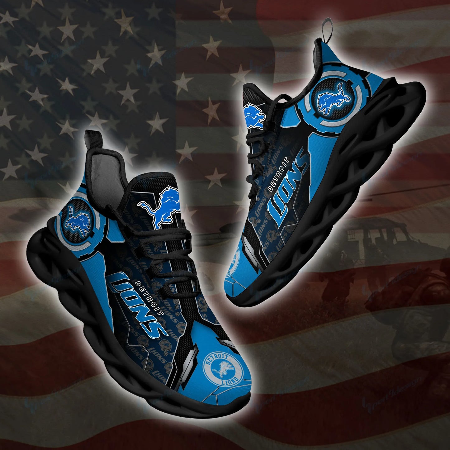 Detroit Lions Yezy Running Sneakers SPD15