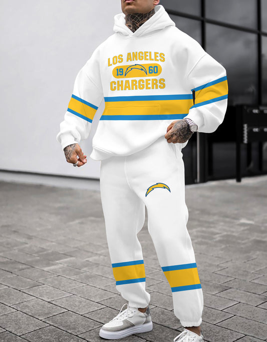 Los Angeles Chargers Combo Pullover Hoodie And Sweatpants AZBTPHSP000473