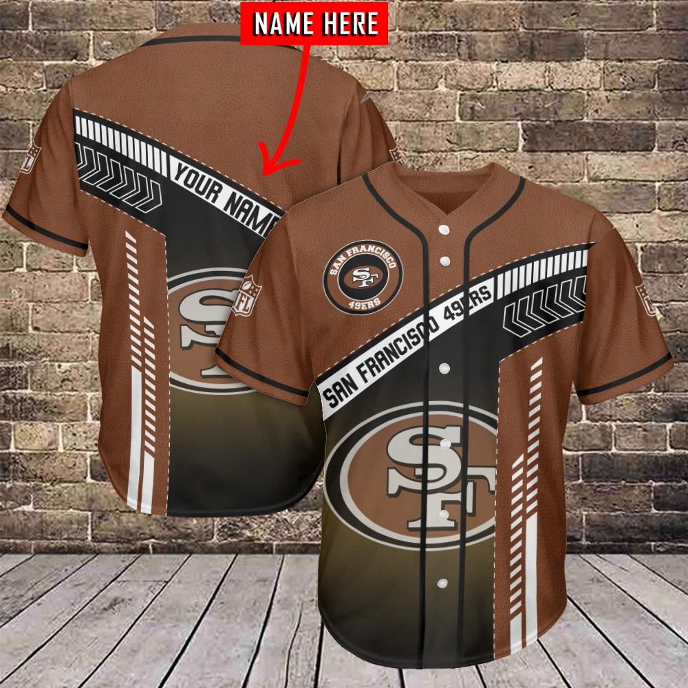 San Francisco 49ers Personalized Baseball Jersey AZCBJS341