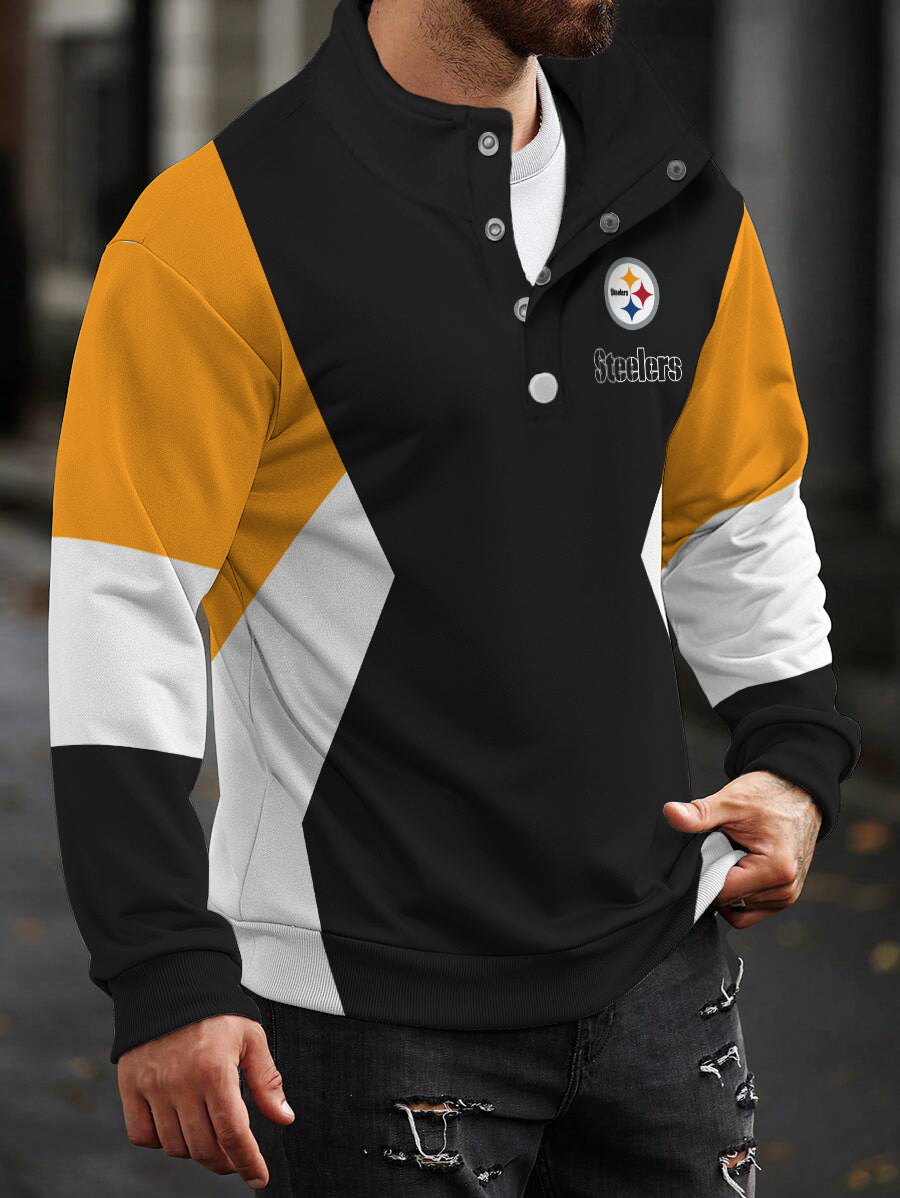 Pittsburgh Steelers Casual Colorful Stand Collar Sweatshirt AZBTSCSW000377