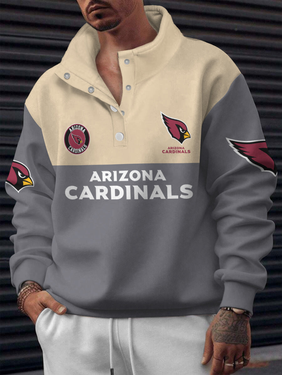 Arizona Cardinals Casual Colorful Stand Collar Sweatshirt AZBTSCSW000577