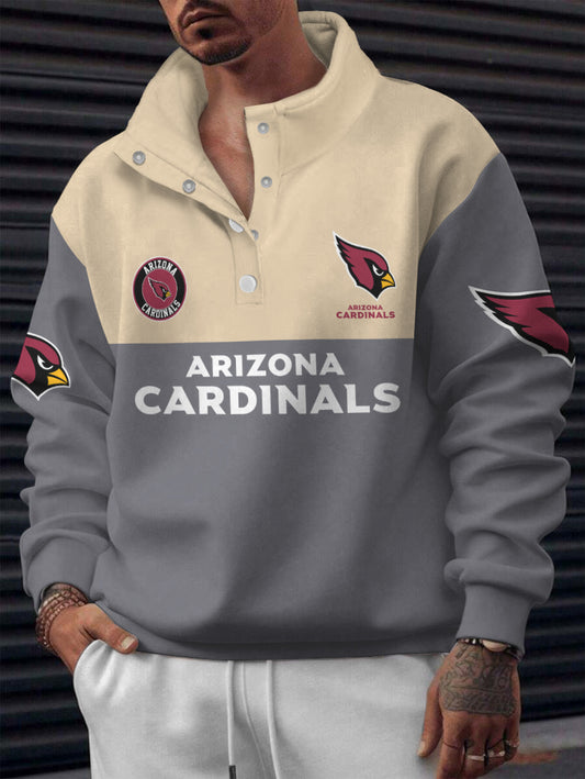 Arizona Cardinals Casual Colorful Stand Collar Sweatshirt AZBTSCSW000577