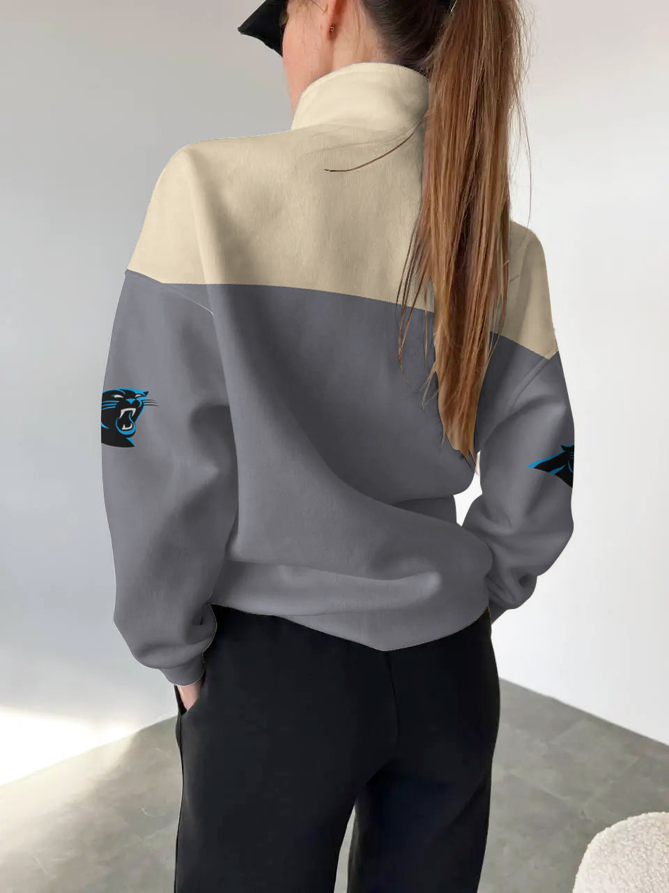 Carolina Panthers Casual Colorful Stand Collar Sweatshirt AZBTSCSW000350