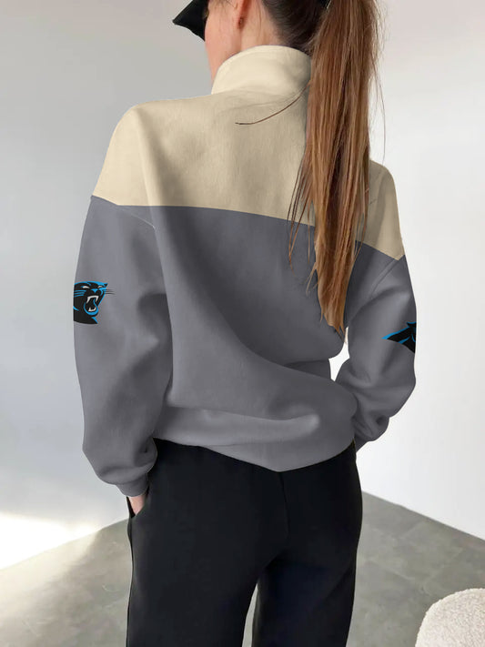 Carolina Panthers Casual Colorful Stand Collar Sweatshirt AZBTSCSW000350