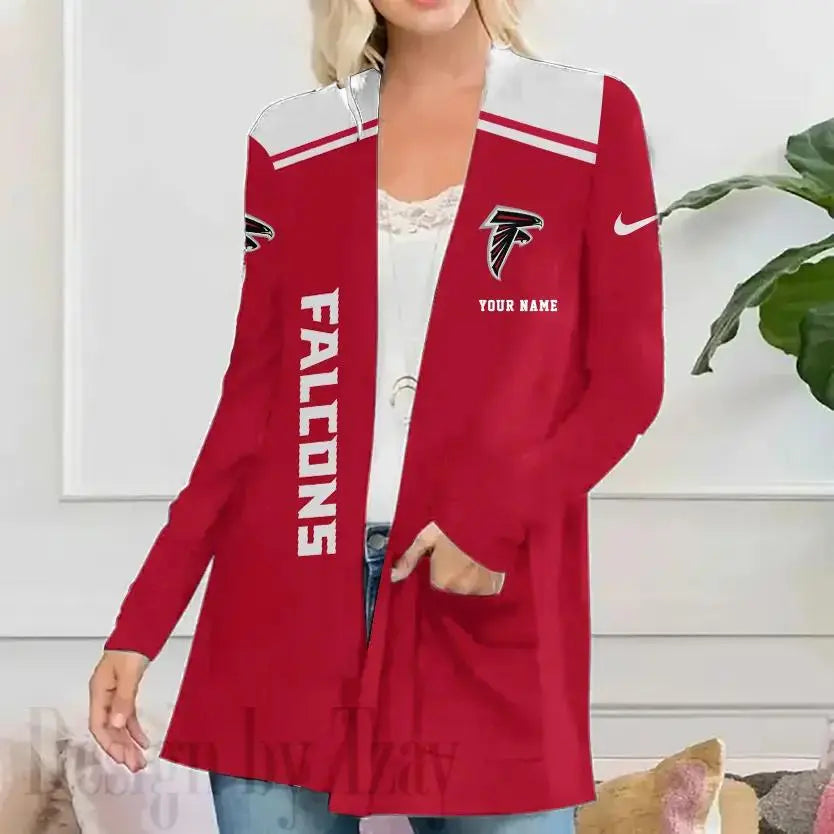 Atlanta Falcons Women Patch Pocket Cardigan BT010
