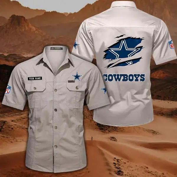 Dallas Cowboys Men’s Short Sleeve Cargo Shirts New 2025 AZBT2DCGS000009