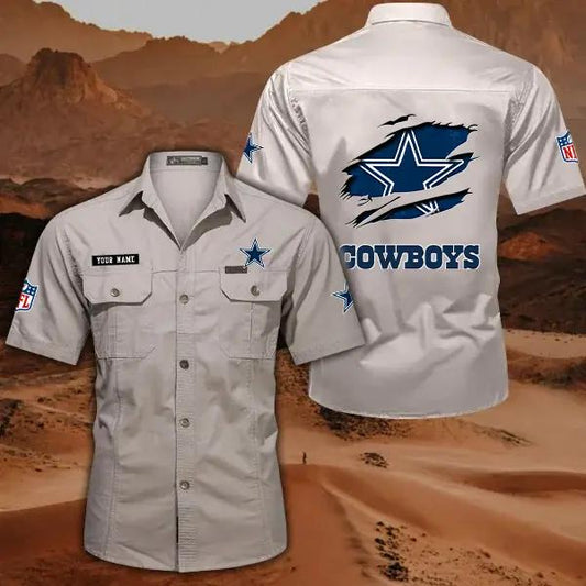 Dallas Cowboys Men’s Short Sleeve Cargo Shirts New 2025 AZBT2DCGS000009