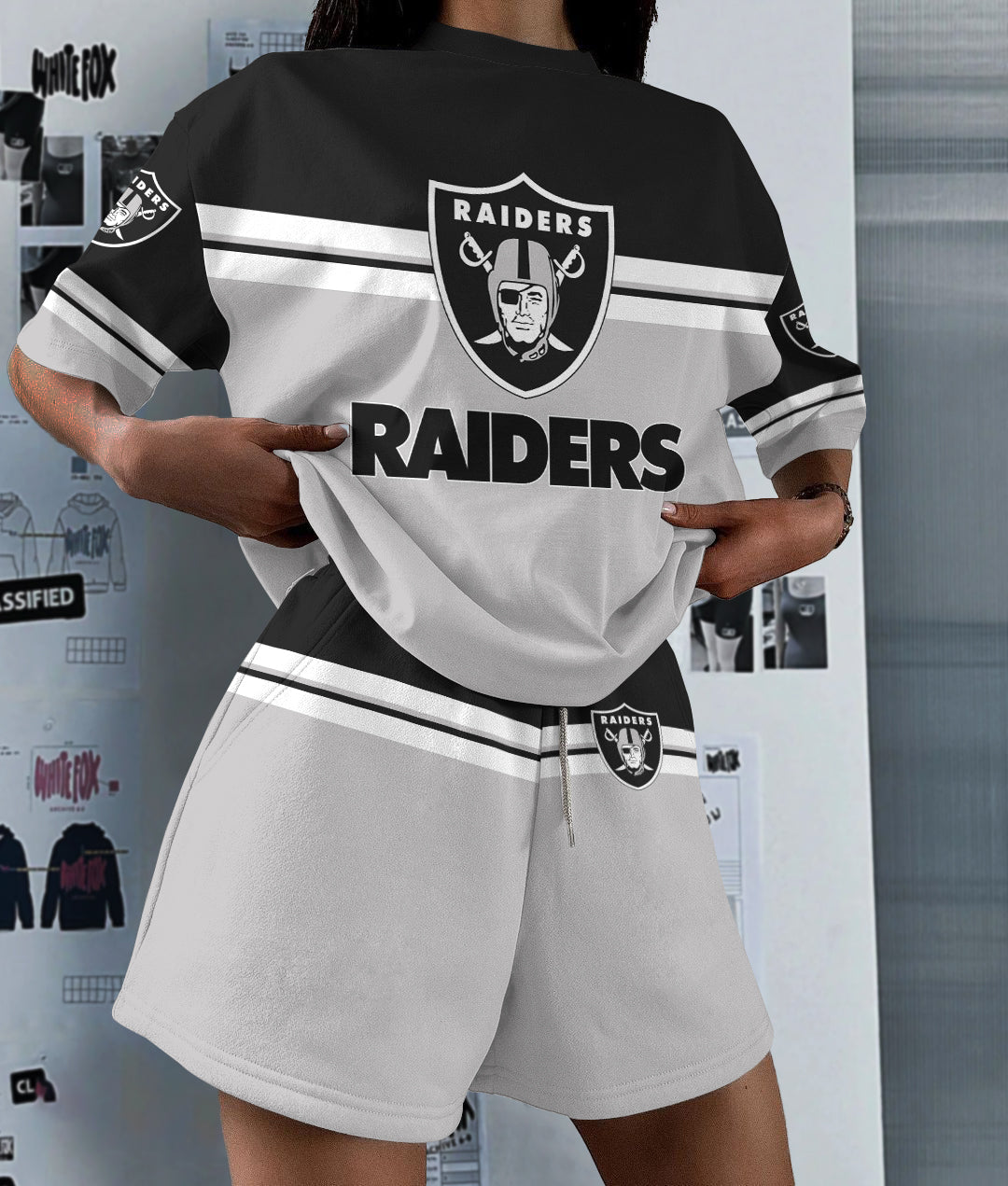 Las Vegas Raiders Limited Edition Top And Shorts Two-Piece Suits