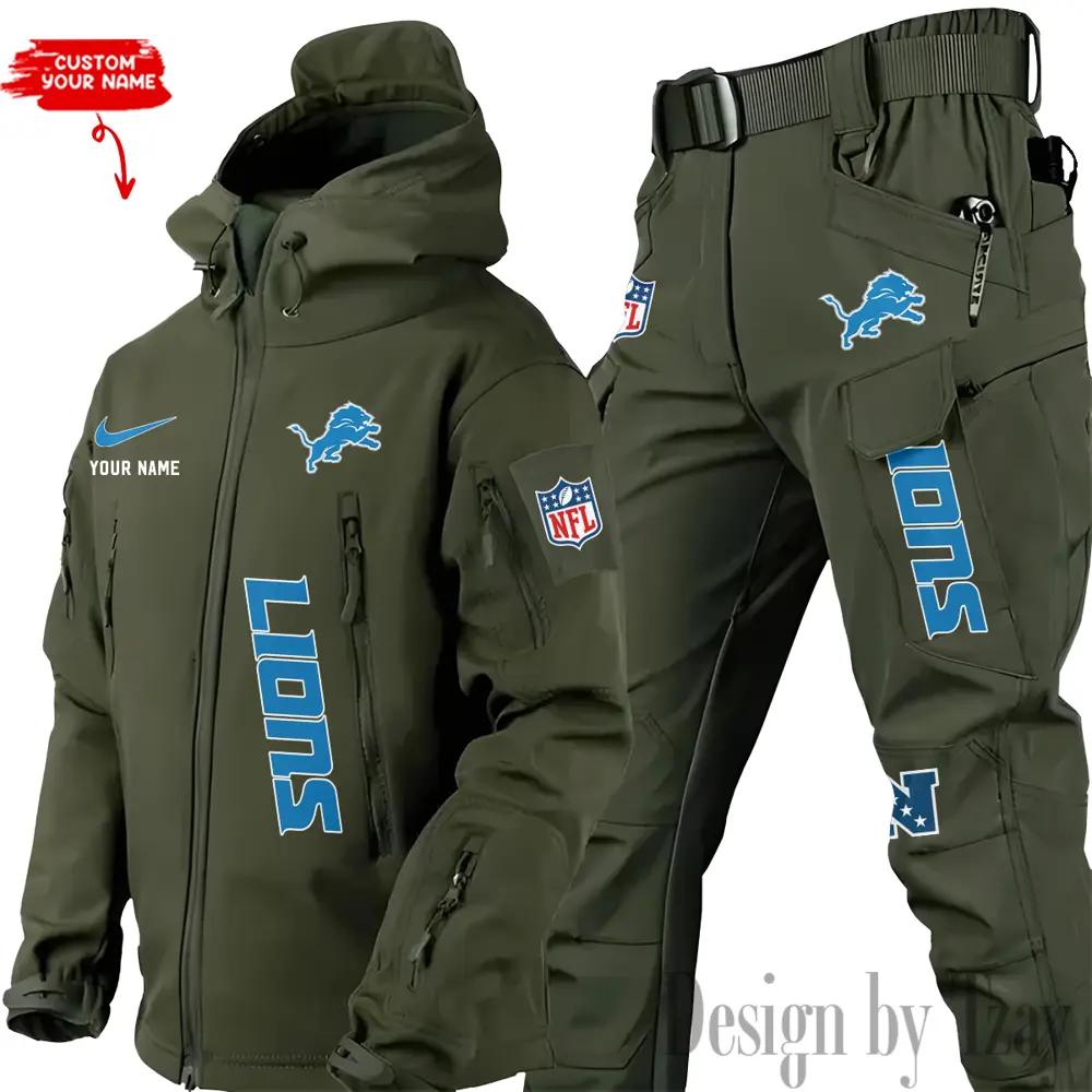 Detroit Lions Outdoor Jacket and Pants 000057